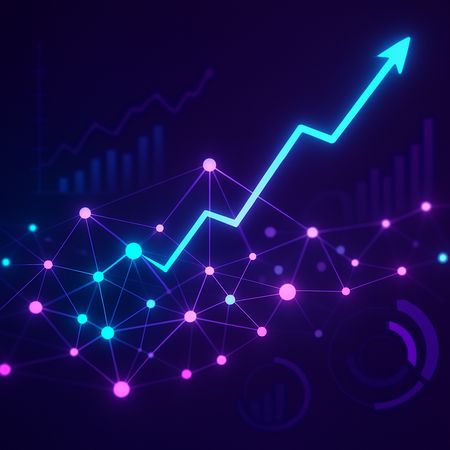 Visual abstrato de marketing digital